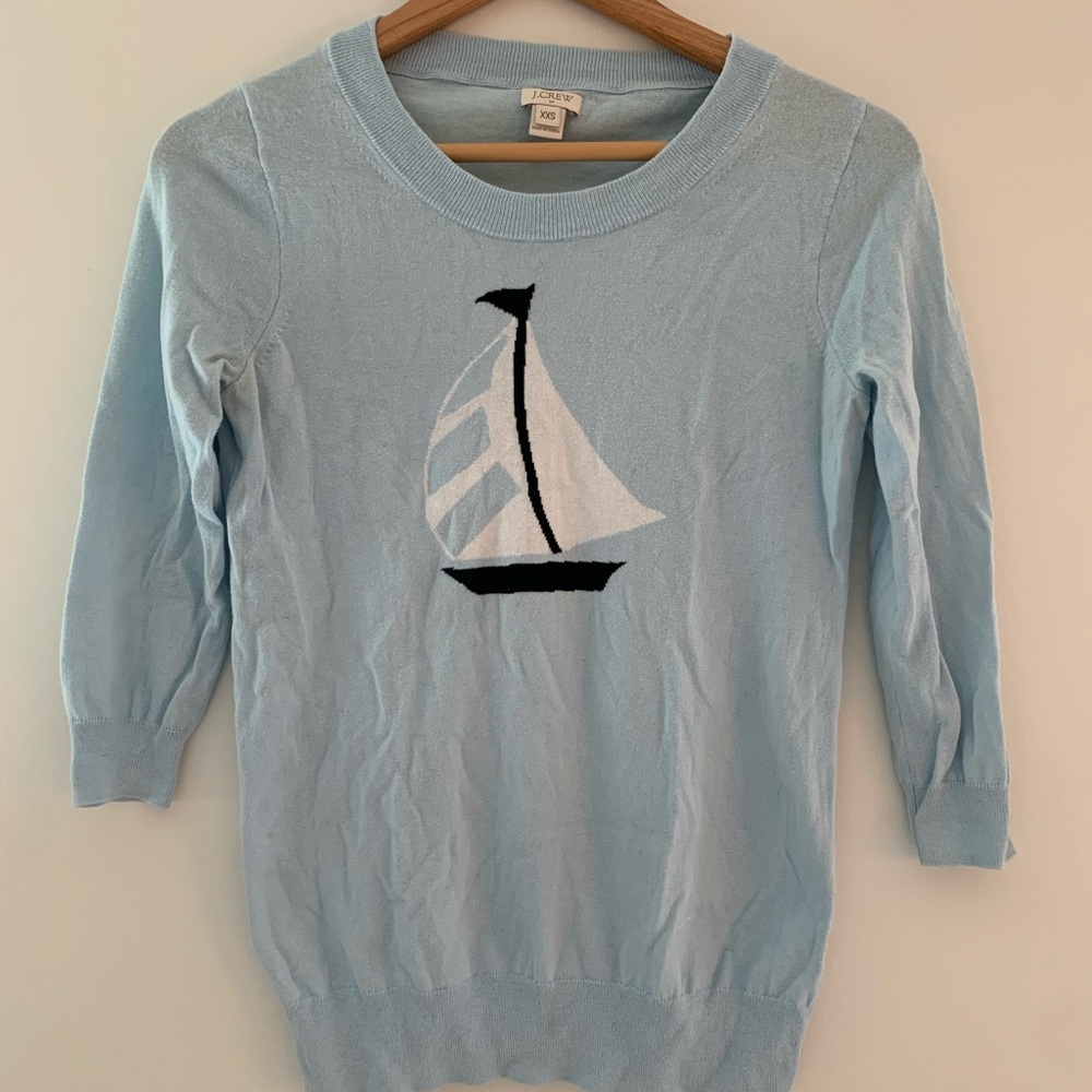 J. Crew Lightweight Sailboat Sweater EUC